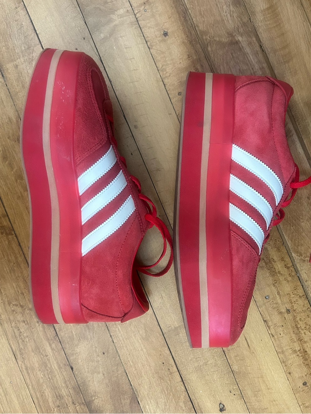 adidas Gazelle Stack Platform Sneaker - Red/White - Picture 5 of 8